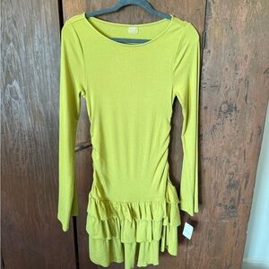 Free People Lime Green Mini Dress